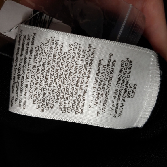 NEW Bcbgeneration | Black White Knit V-Neck Sweater Dress Fit & Flare Medium - Picture 10 of 15